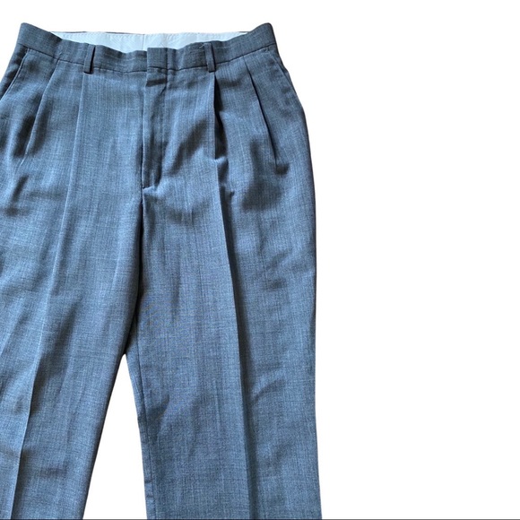 Slim Fit Checked Wool Suit Trouser - Picture 2 of 7